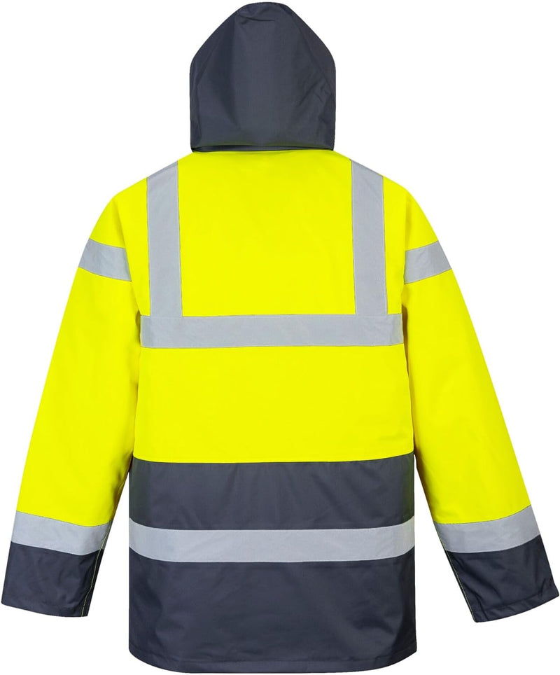 Portwest Warnschutz Kontrast Traffic-Jacke, Grösse: XS, Farbe: Gelb, S466YERXS Gelb XS, Gelb XS