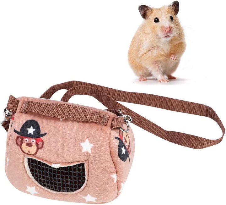 Zerodis Haustier Hamster Träger, Kaffee Flanell Plüsch Hamster Eichhörnchen Reisetaschen Tragbare at