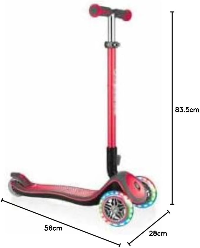 GLOBBER Elite Roller – Tretroller Kinder ab 3 Jahre - Scooter 120/80 mm - ABEC 5, 3-rädrig – höhenve
