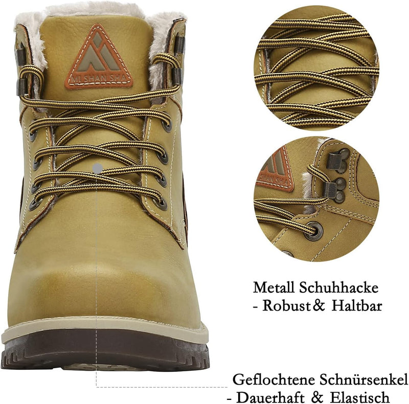 Mishansha Winterschuhe Warme Gefütterte Herren Damen Winterstiefel Wasserdicht Trekkingschuhe Wander