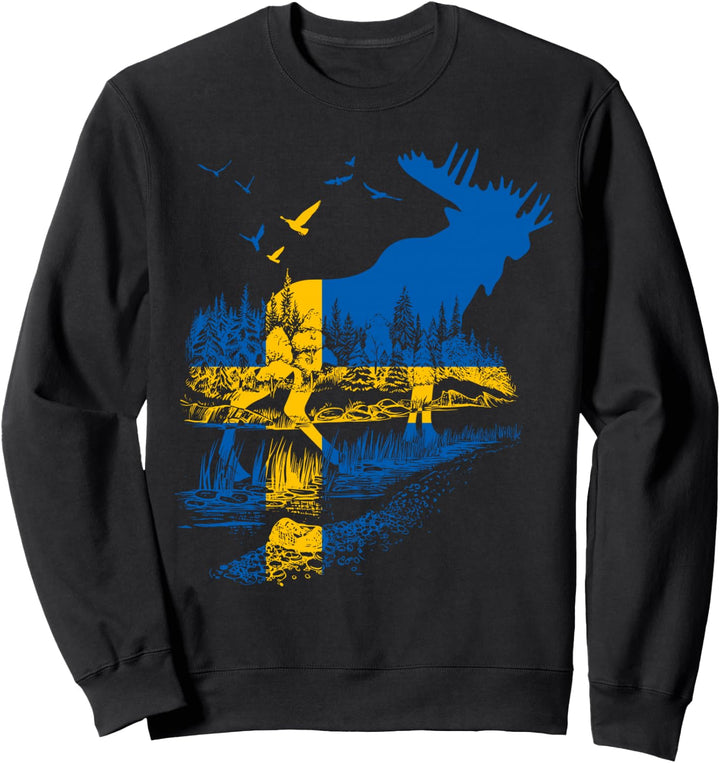 SCHWEDEN FAHNE FLAGGE ELCH LÄN SCHWEDEN Sweatshirt