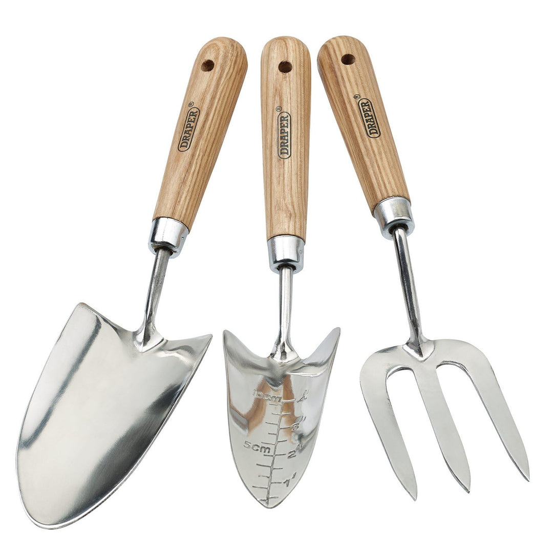 Draper Expert 09565 Edelstahl-Pflanzset mit Handgabel und Pflanzschaufeln 3-teilig