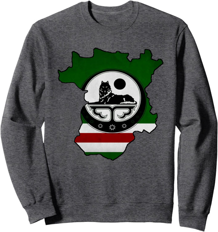 Chechnya Map, Chechen Flagge, Chechen map, Chechnya Sweatshirt