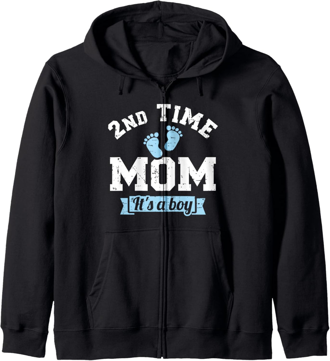 Zweifache Mama mit Junge Kapuzenjacke