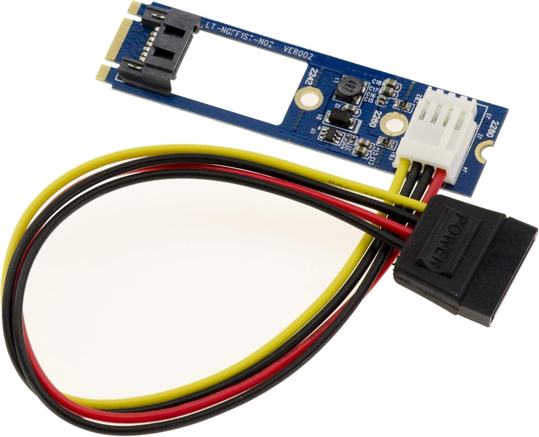 KALEA-INFORMATIQUE M.2 (M2 NGFF SATA) Controller-Karte mit 1 SATA 3.0-Port, um EIN SATA-Laufwerk an