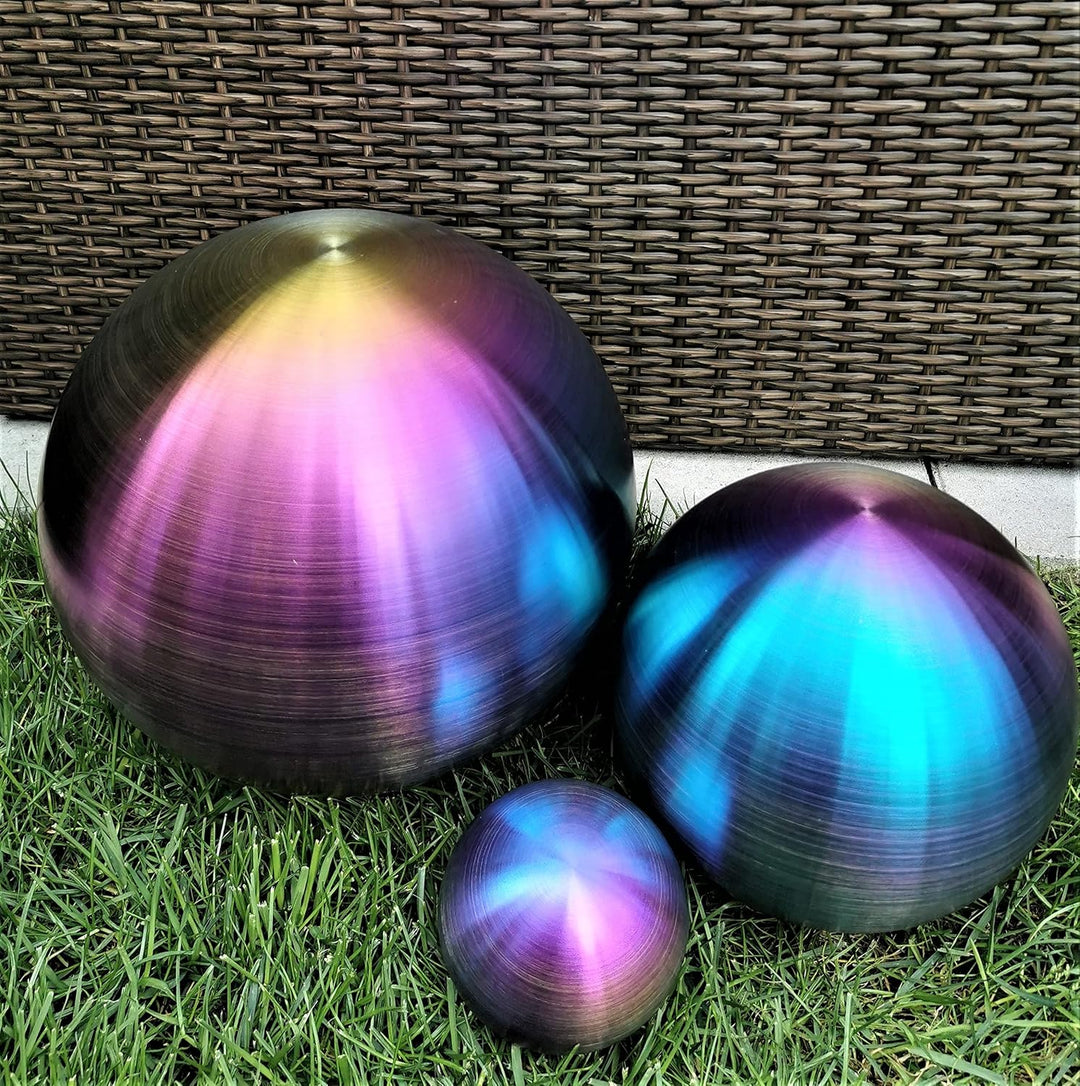 Dekokugel aus Edelstahl 40 cm Edelstahl Rainbow matt gebürstet Dekorationskugel Edelstahlkugel