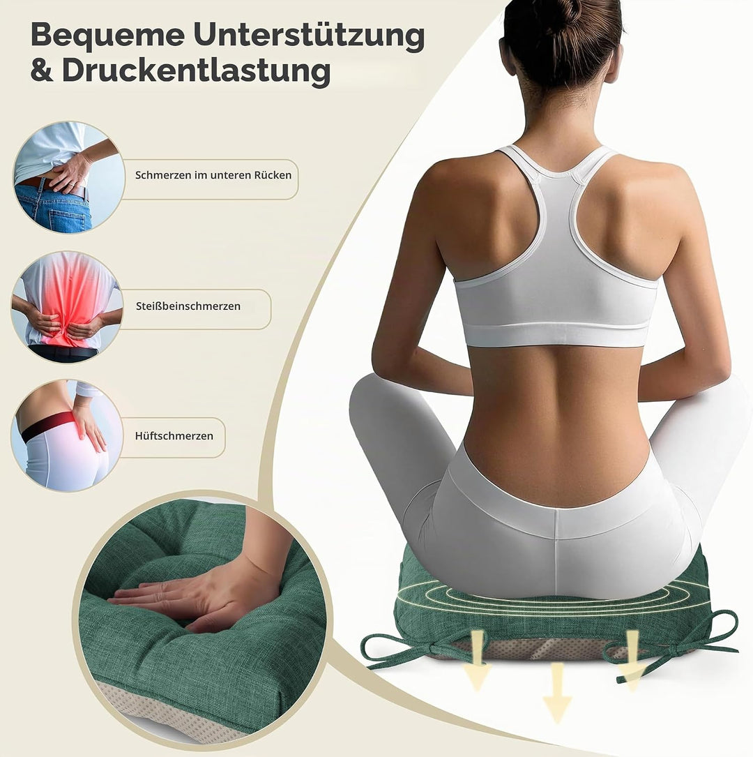 AddGrace 6er Set Sitzkissen 40 x 40 x 10cm Weiche Stuhlkissen mit Hochwertiger Polsterung für Innenb
