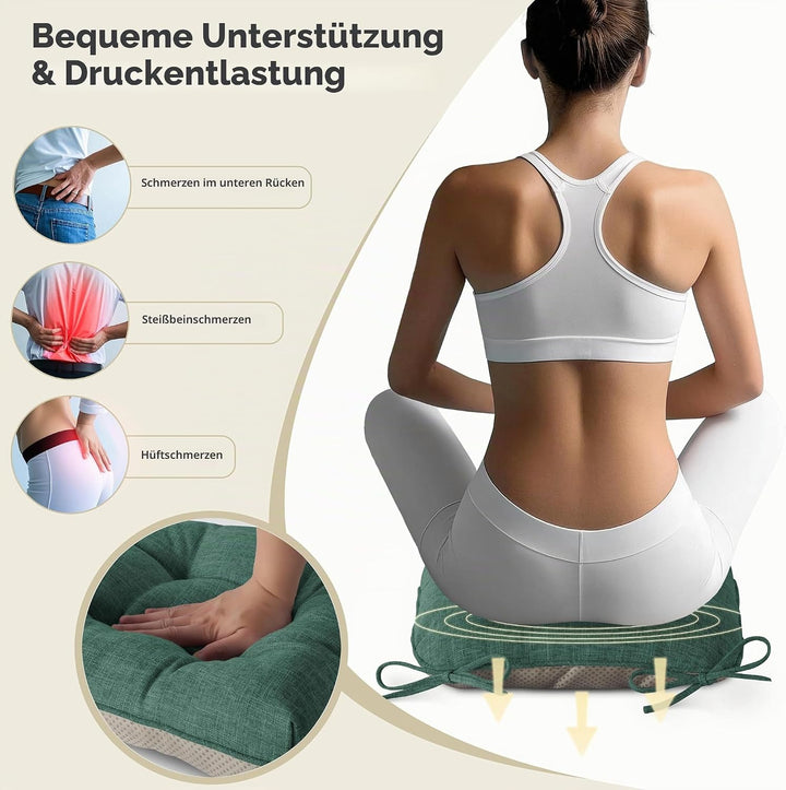 AddGrace 6er Set Sitzkissen 40 x 40 x 10cm Weiche Stuhlkissen mit Hochwertiger Polsterung für Innenb