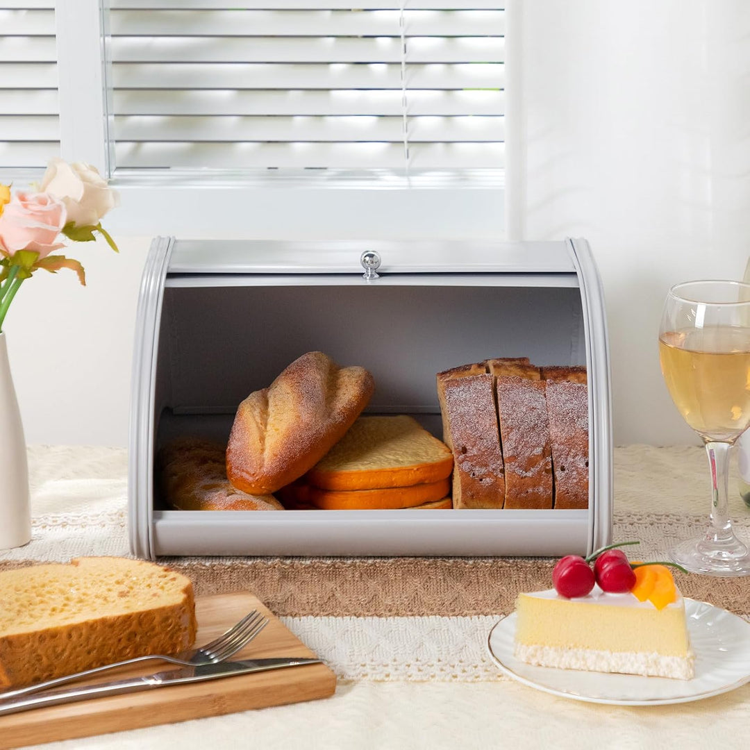 HollyHOME Brotkasten Brotaufbewahrungsbox, Metall-Brotkästen für die Küche, Brotaufbewahrungsbehälte