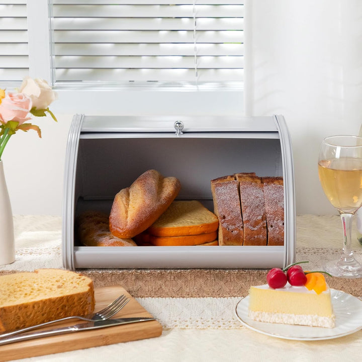 HollyHOME Brotkasten Brotaufbewahrungsbox, Metall-Brotkästen für die Küche, Brotaufbewahrungsbehälte