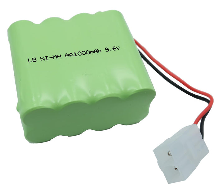 EFASO Akku 9,6V 1000mAh NI-Mh passend für Modelle mit Tamiya Stecker z.B. Heng Long Panzer Leopard I