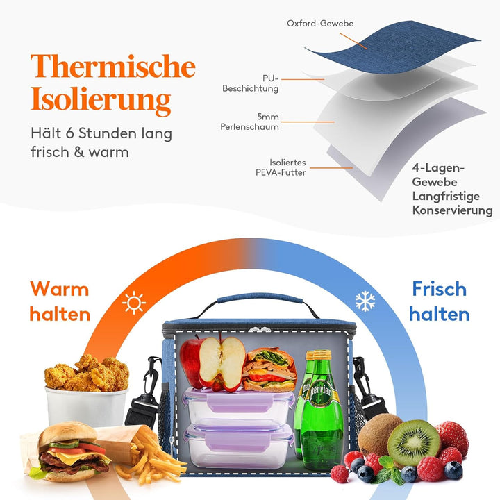 Lifewit Isolierte Kühltasche, Wiederverwendbare Lunchtasche, Tragbare Kühlbox, weiche Tragetasche, a