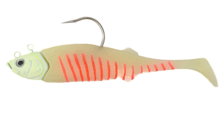 Fladen Conrad Deep Water Jig - Gummifisch 300g, 390, 480g Gummi-Shad Heilbuttköder 480g lumi orange