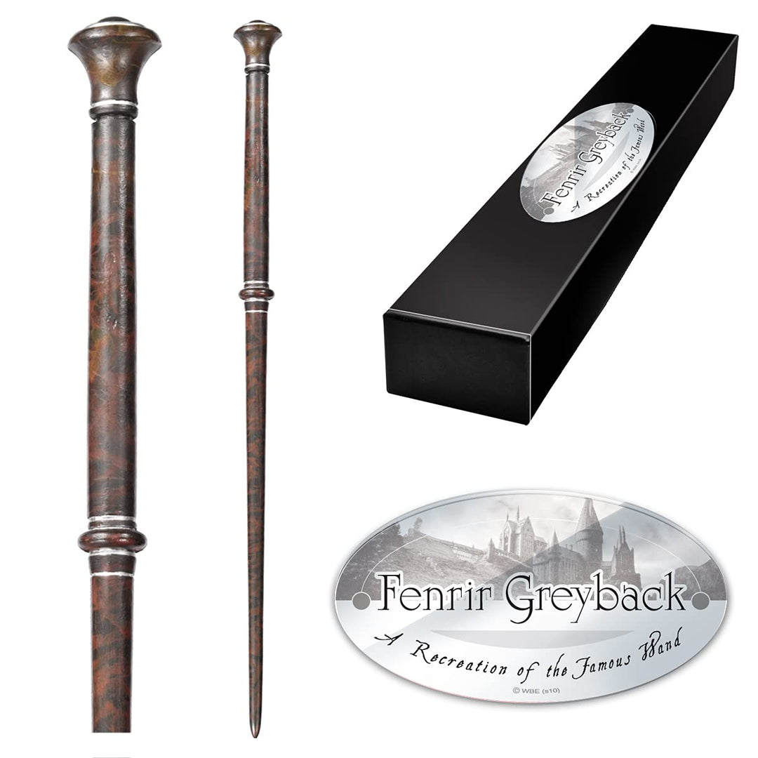 The Noble Collection - Fenrir Greyback Character Wand - 14in (35cm) Wizarding World Wand with Name T