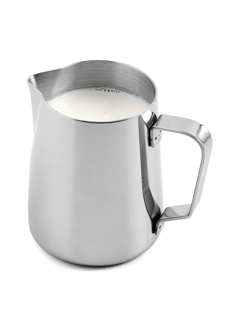 Weis Milchgiesser aus Edelstahl in der Farbe Silber mit einem Volumen von 500ml, Masse: 13x7,8x11,2