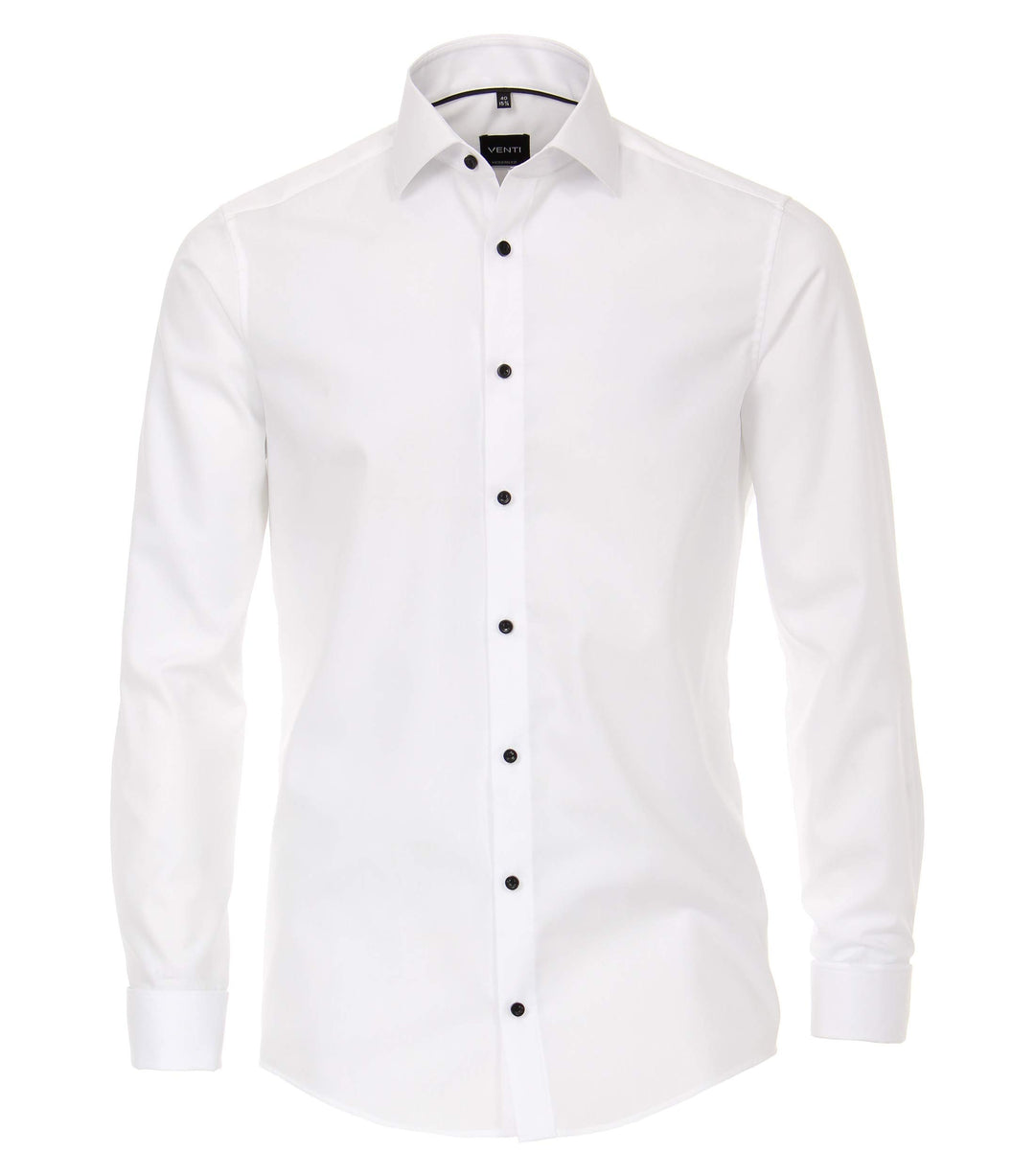 Venti Herren Popeline Hemd uninah 001980 Modern Fit 41 Weiss, 41 Weiss