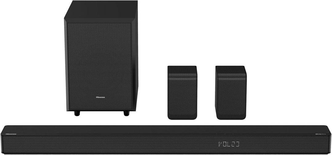 Hisense AX5125H 5.1.2 Soundbar mit kabellosem Subwoofer und Rücklautsprechern, 500W, Dolby Digital P
