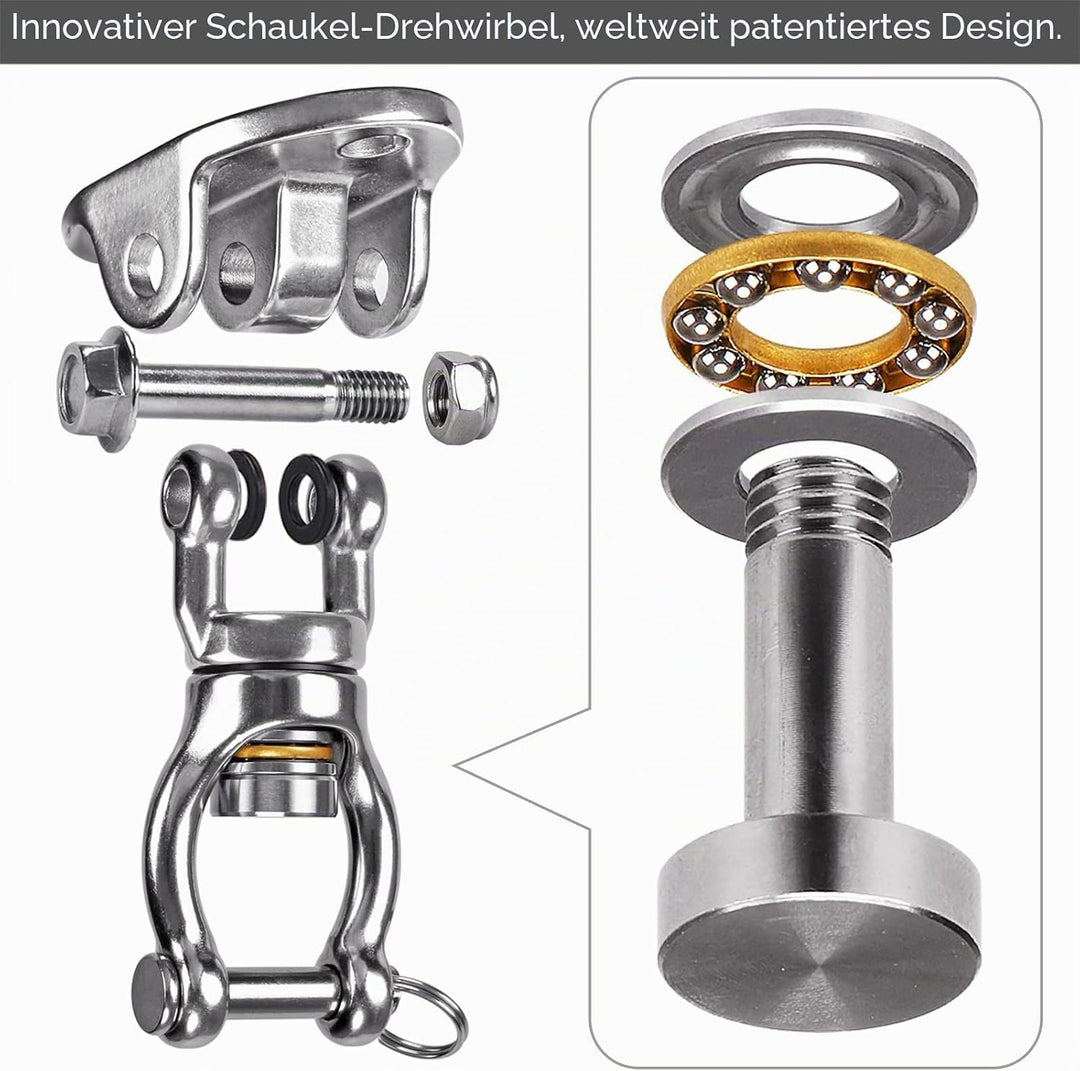 SELEWARE Deckenhaken Schwerlast Boxsack Halterung - 540 kg Tragkraft Schaukel Befestigung Balken, Sc