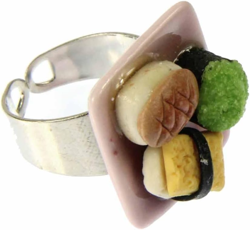 Miniblings Sushi Maki Nigiri Ring - Sushi Maki Nigiri - Handmade Modeschmuck I Fingerring mit Motiv