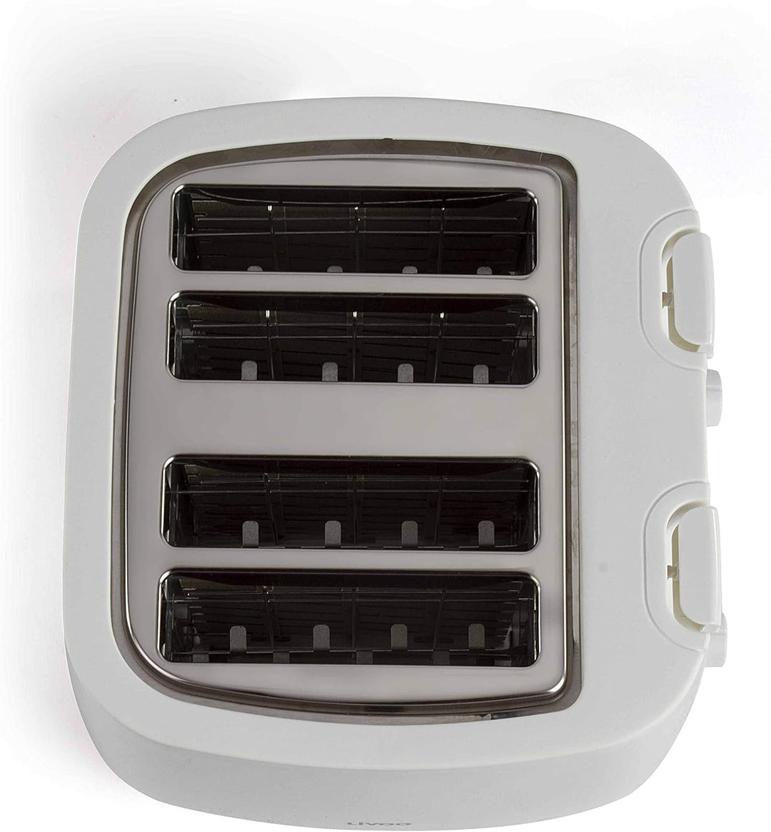 LIVOO Feel good moments - DOD167 Toaster mit 4 Schlitzen, weiss, Weiss