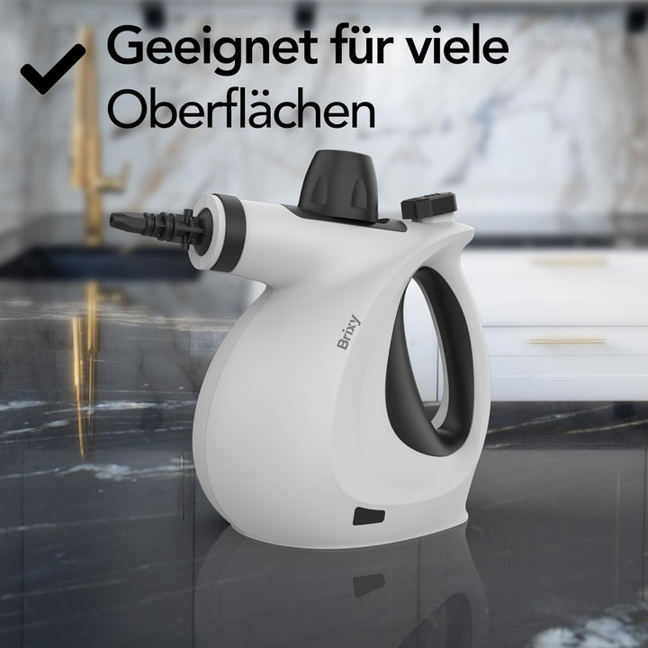 Brixy Dampfreiniger - Handdampfreiniger - Fleckenreiniger - Boden, Badezimmer, Küche - Teppichreinig