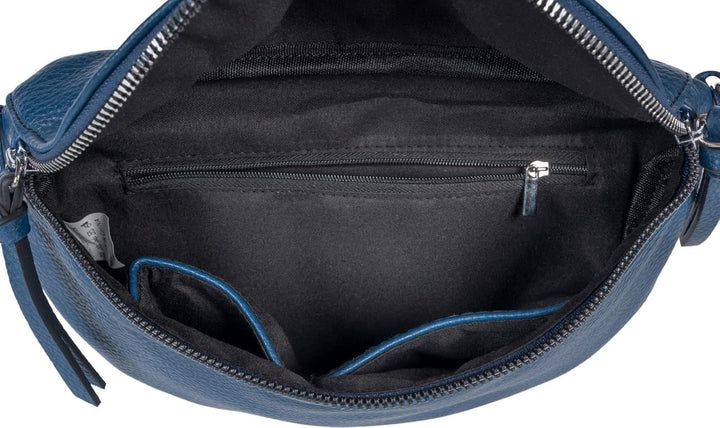 styleBREAKER Damen Halbmond Crossbody Schultertaschen Set 2-Teilig, Schultergurt mit Zick-Zack Raute
