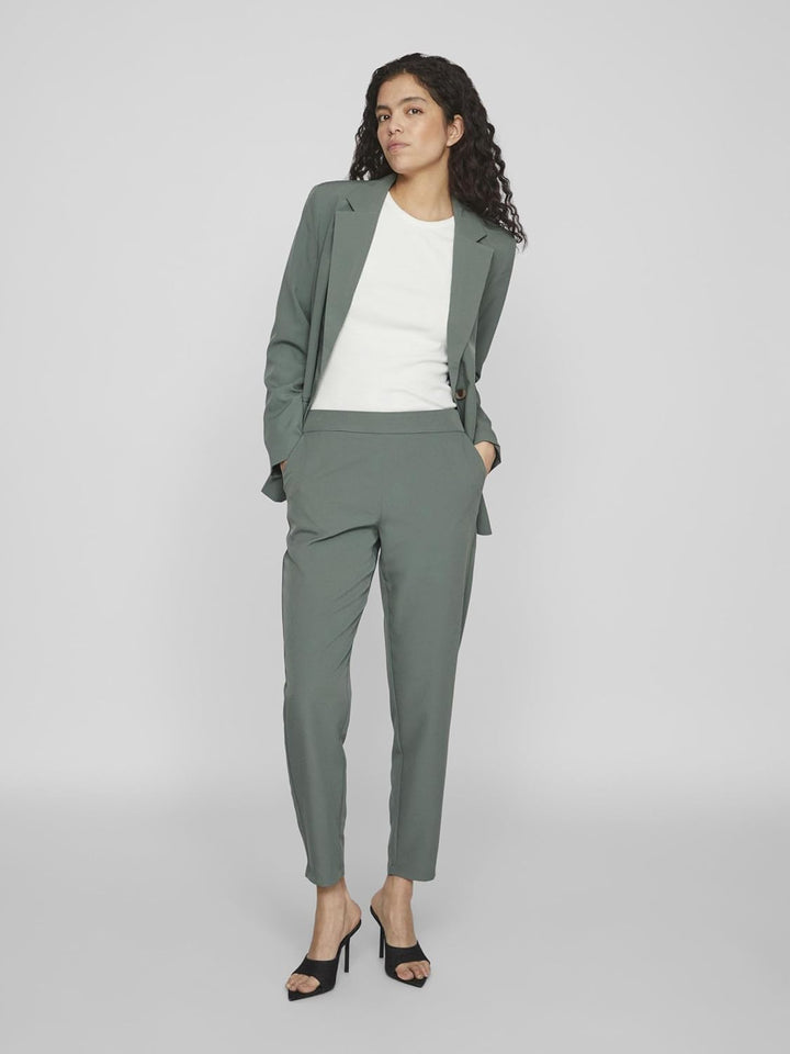 Vila Female Cropped Hose VICARRIE Mid-Rise 34 Duck Green, 34 Duck Green