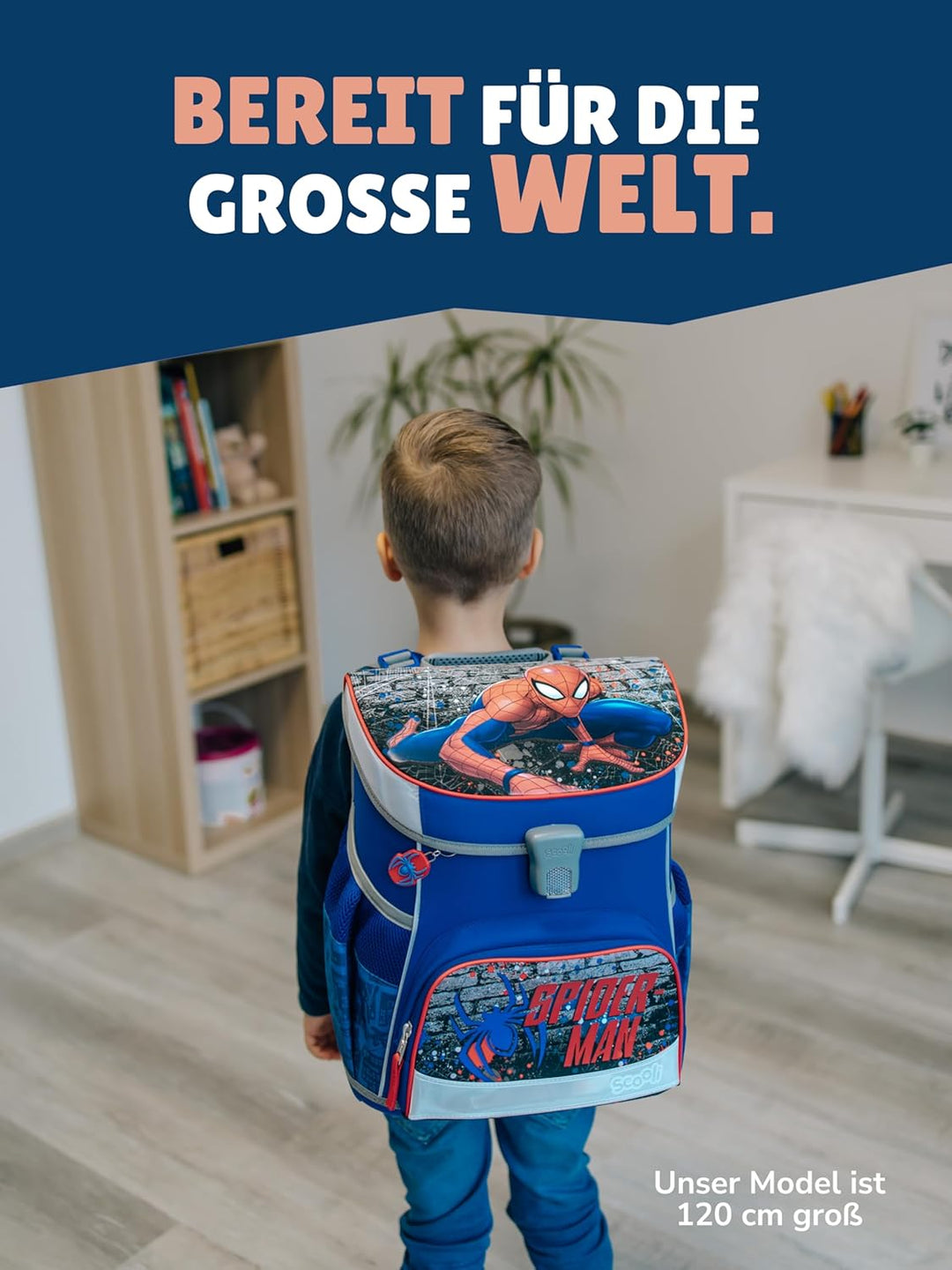 Familando Marvel Spiderman Schulranzen-Set 17tlg. Scooli Campus Fit Pro mit Sporttasche Schultüte 85