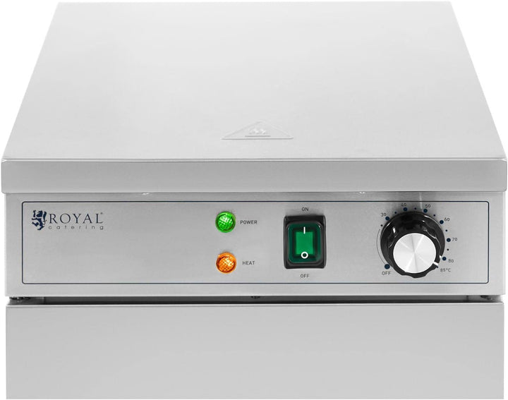 Royal Catering RCPWS-53 Tellerwärmer bis 60 Teller (Ø 29 cm) Wärmeschrank Gastro Tellerwärmer elektr