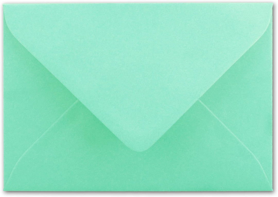 200 Brief-Umschläge - Mint-Grün - DIN C6-114 x 162 mm - Kuverts mit Nassklebung ohne Fenster für Gru