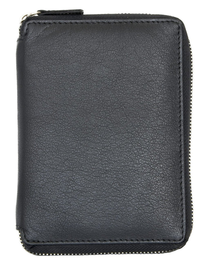 Metall-Reissverschluss Hochqualitäts Weichleder Tasche für Pass, Bordkarte und Karten