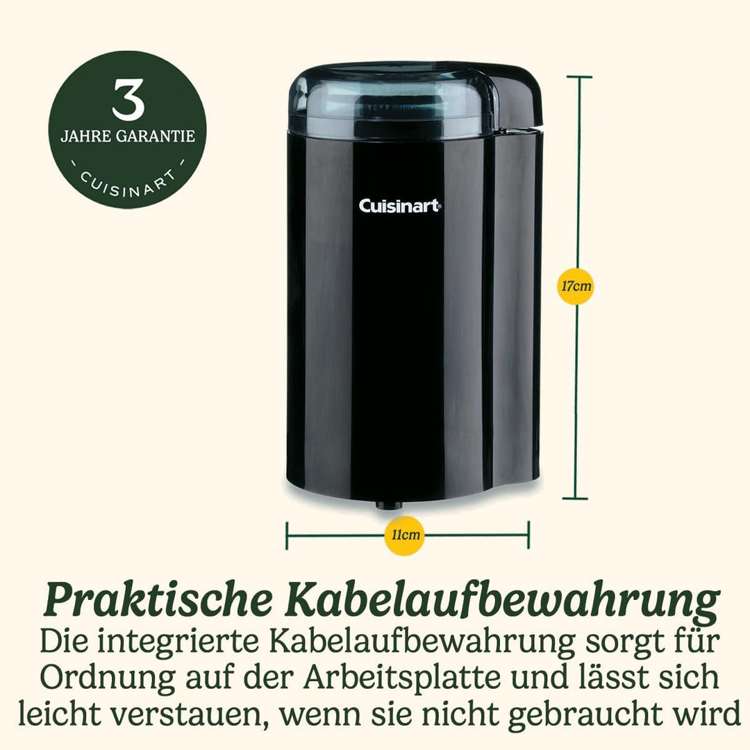 Cuisinart Kaffeemühle | Kompakte Kaffeemühle für zu Hause | 1-12 Tassen | Verschiedene Mahlgrade - F