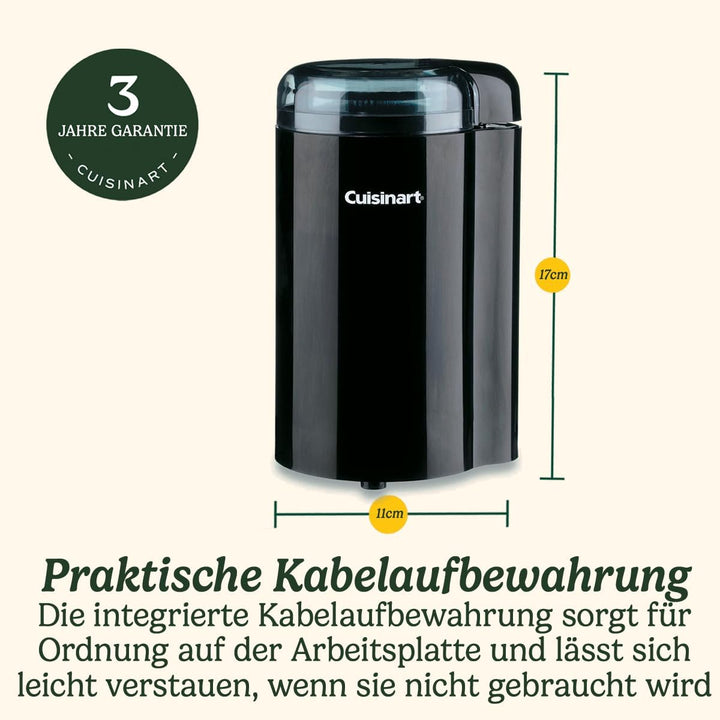 Cuisinart Kaffeemühle | Kompakte Kaffeemühle für zu Hause | 1-12 Tassen | Verschiedene Mahlgrade - F