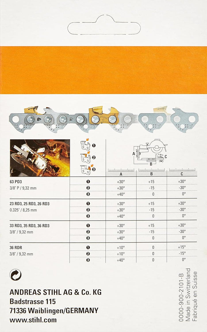 Stihl 36670000067 Sägekette Radid Duro 3 RD3 325" 1,6 mm 40cm Glieder Hartmetallkette