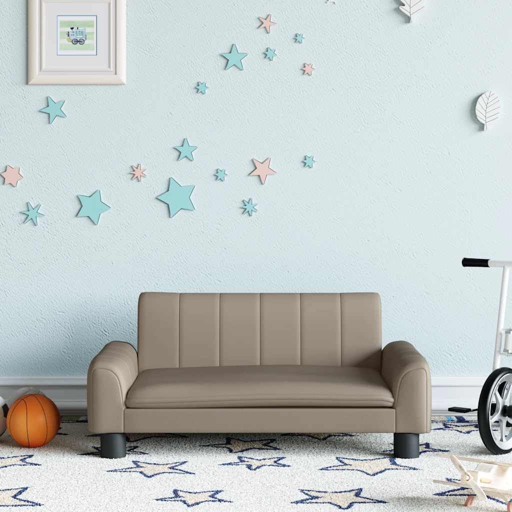vidaXL Kindersofa Cappuccino 70x45x30 cm Kunstleder 70 x 45 x 30 cm Cappuccino, 70 x 45 x 30 cm Capp