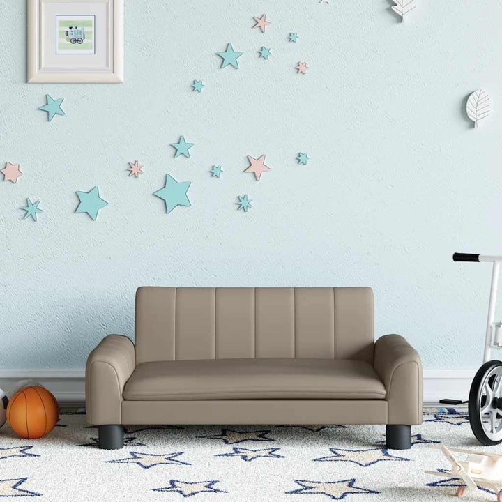 vidaXL Kindersofa Cappuccino 70x45x30 cm Kunstleder 70 x 45 x 30 cm Cappuccino, 70 x 45 x 30 cm Capp