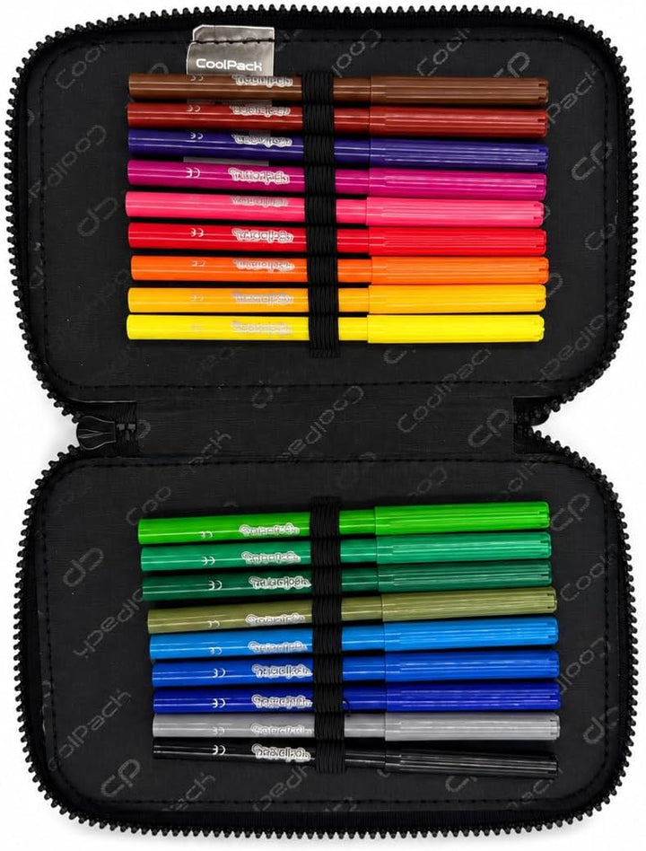 CoolPack XXL Federtasche Federmappe 3-Fach Schulstiftetui, dreifaches Federmäppchen, Federmäppchen f