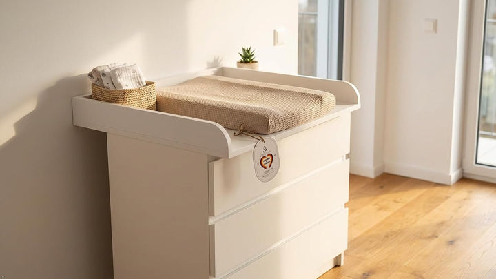 Shefa Kids Wickelaufsatz 800 - Universeller Wickeltischaufsatz für Ikea Kommoden MALM, HEMNES und NO