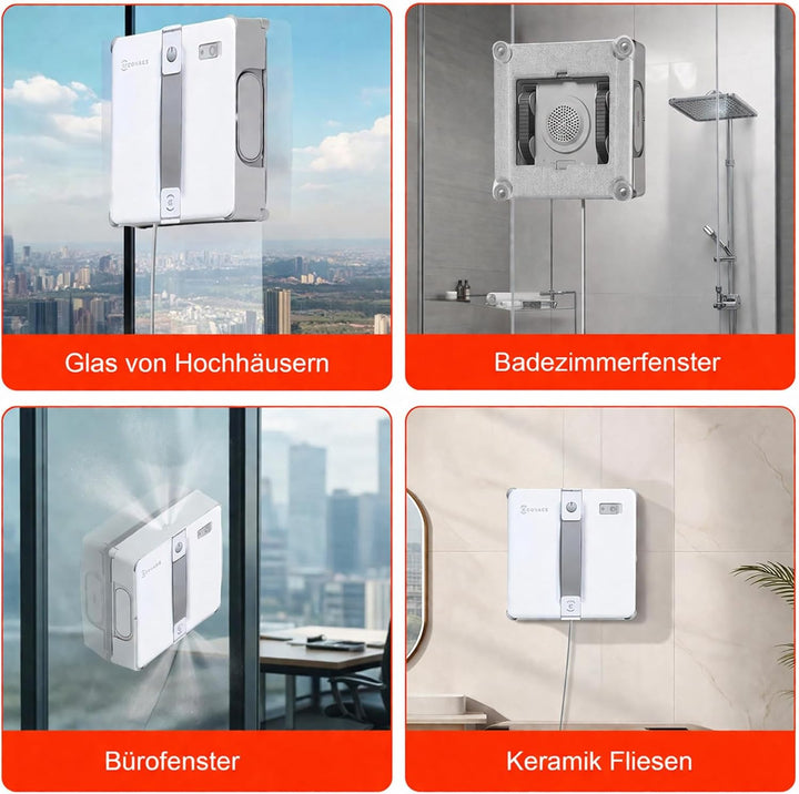 16 Stück Reinigungstücher für ECOVACS WINBOT Mini2 Fensterreiniger Roboter – Waschbare Mikrofaser Er