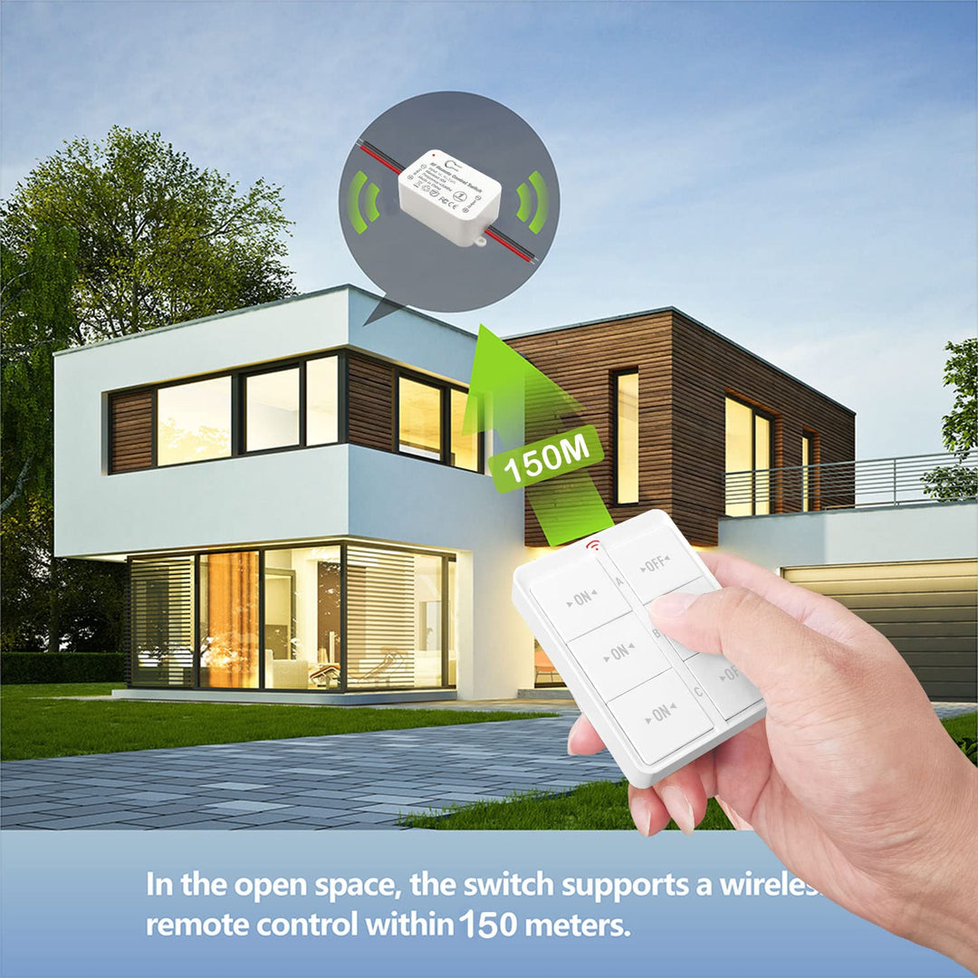 Tedeligo Drahtlose Schalter Kit, Hin und Her drahtlose Radio Sender 433 MHz drahtlose Schalter 150 M