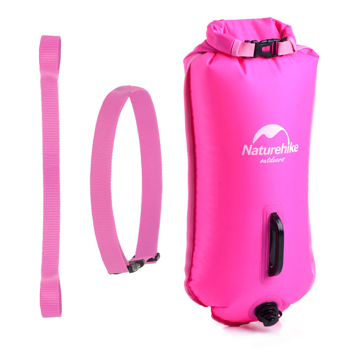 Naturehike Aufblasbarer Trockensack, 18L Wasserdichter Rucksack mit 2 Luftkammern für Open Water Sch