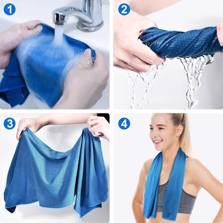 Sukeen Kühlendes Handtuch, Sport Cooling Towel für Hals und Körper, Schweisshandtuch schnelltrocknen