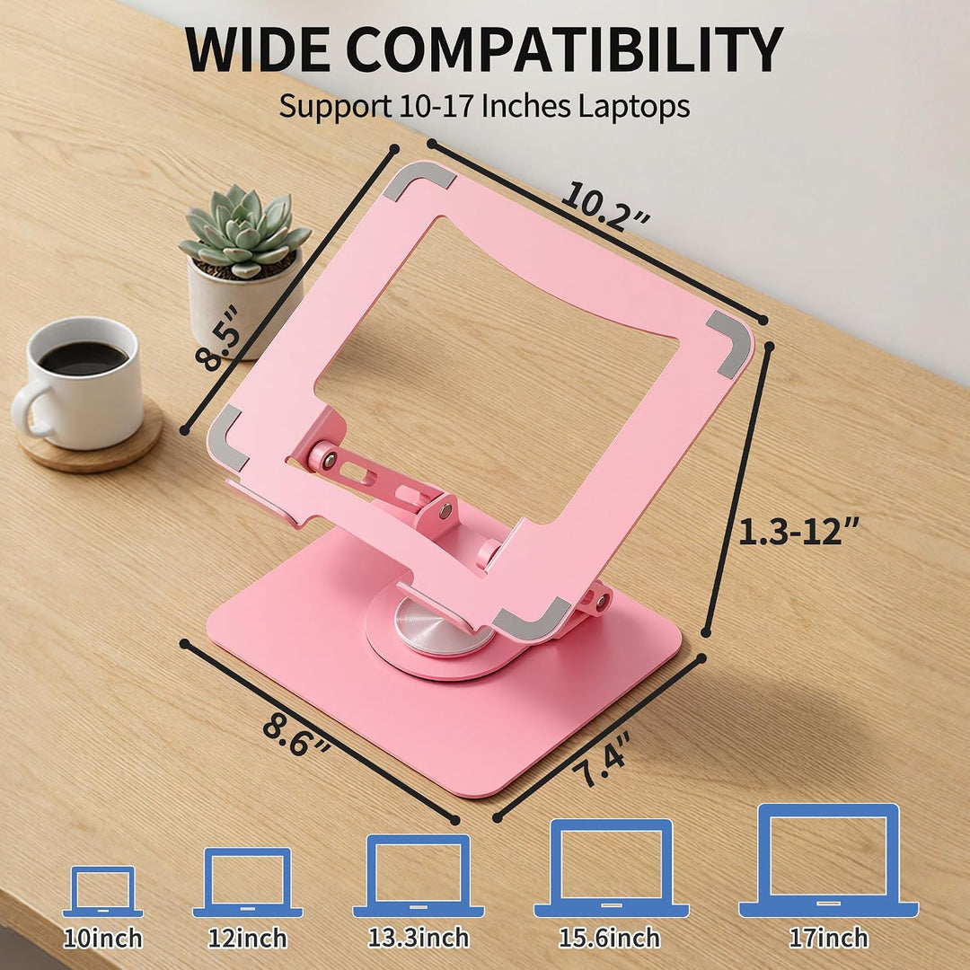 SOUNDANCE Laptopständer mit 360° drehbarer Basis, Ergonomische Computererhöhung für Schreibtisch, Ei
