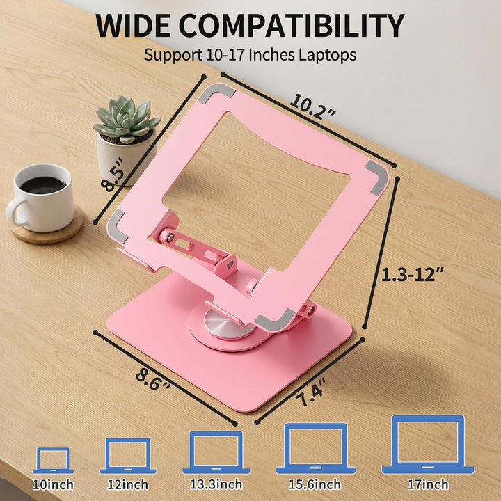 SOUNDANCE Laptopständer mit 360° drehbarer Basis, Ergonomische Computererhöhung für Schreibtisch, Ei