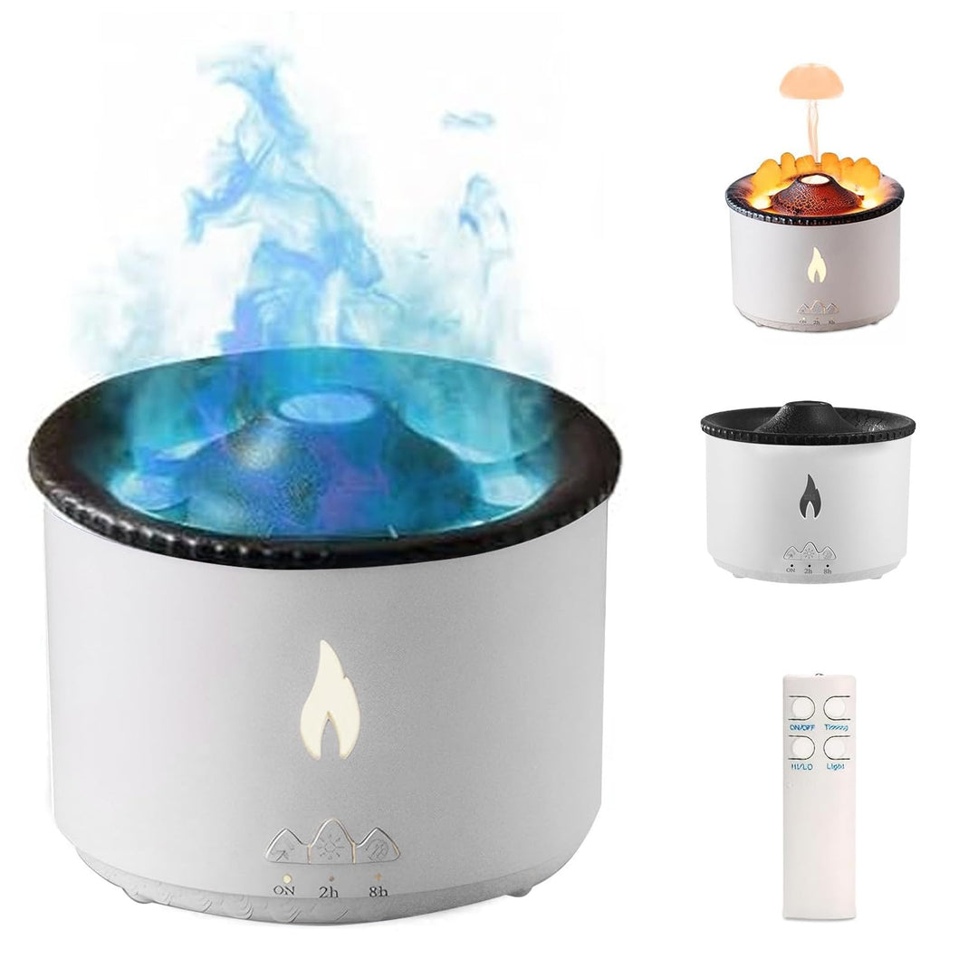 Vulkan-Luftbefeuchter Flammen Aroma Diffusor, 360ML Volcano-Diffuser Luftbefeuchter Schlafzimmer,Gro