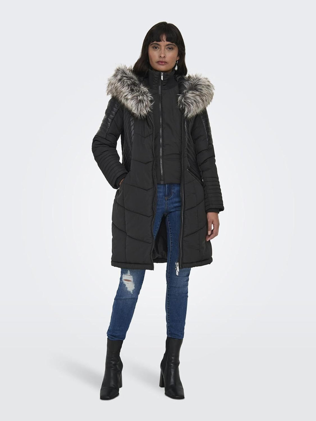 ONLY Female Steppmantel ONLNEWLINETTE Steppmantel XS Schwarz, XS Schwarz