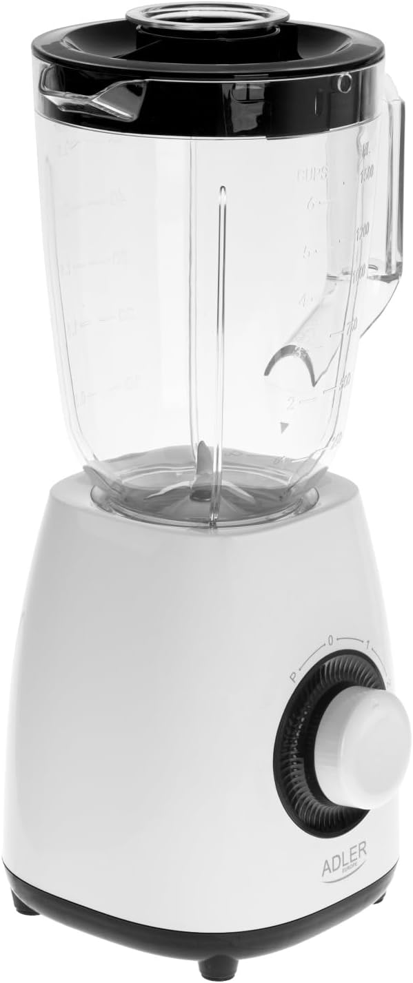ADLER Praktischer Kunststoff-Mixer, 1000 W, 1,5 l Behälter, Impulsfunktion