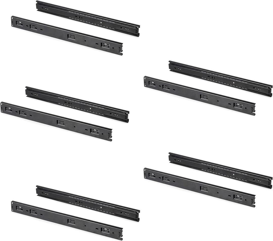 Emuca - Schubladenschienen kugellager 45mm x 600mm, Set aus 5 Paar aus schubladenauszug Vollauszug,