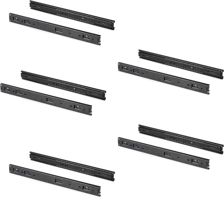 Emuca - Schubladenschienen kugellager 45mm x 600mm, Set aus 5 Paar aus schubladenauszug Vollauszug,
