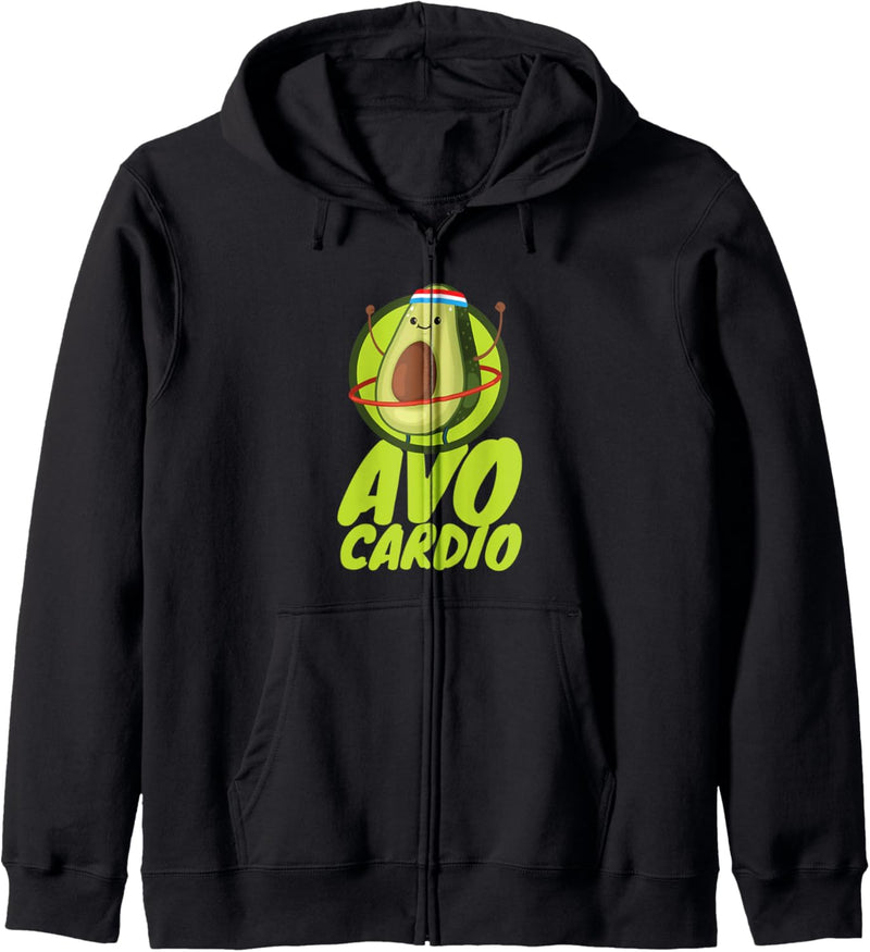 Avo Cardio - Avocado Fitness Outfit - Ausdauer Training Kapuzenjacke